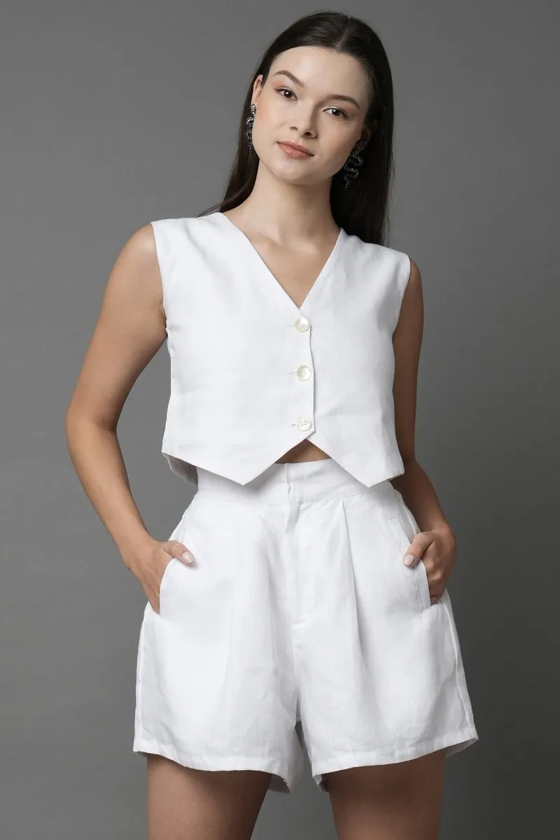 Aerial Shorts- White - 100% Hemp