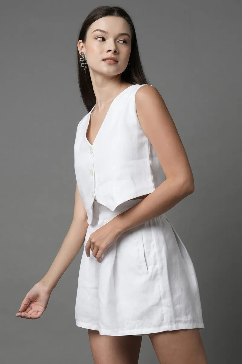 Aerial Shorts- White - 100% Hemp