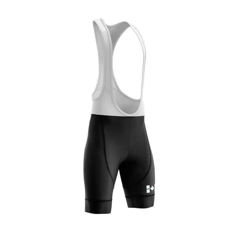 Canada Flag Thin Green Line Black Bib & Shorts