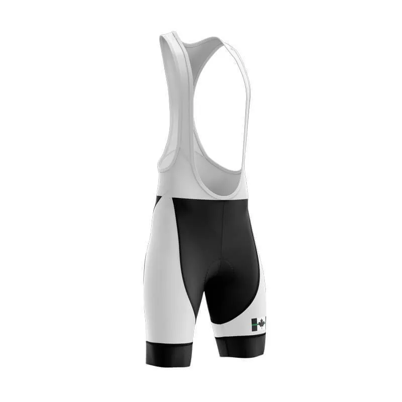 Canada Flag Thin Green Line Black Bib & Shorts