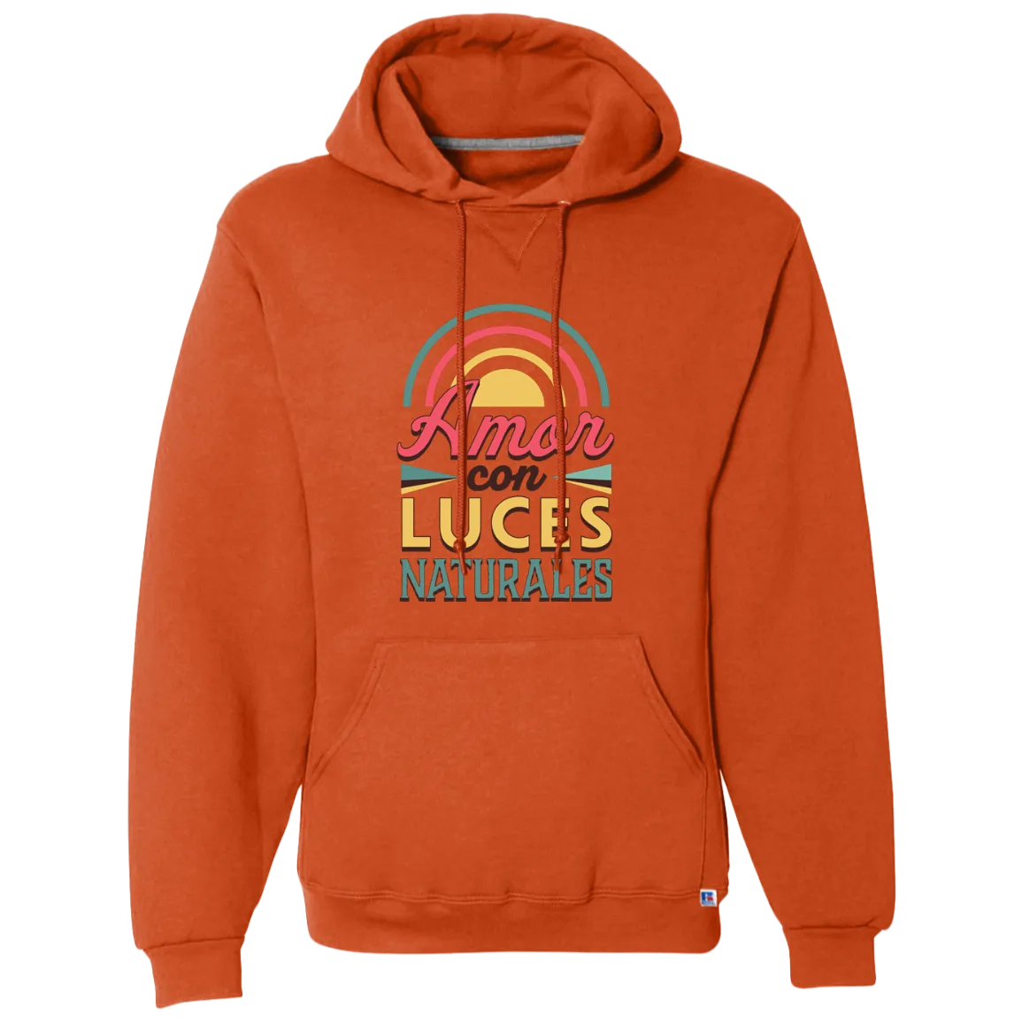 Dri-Power Fleece Pullover. Men's Hoodie, Amor con Luces Naturales