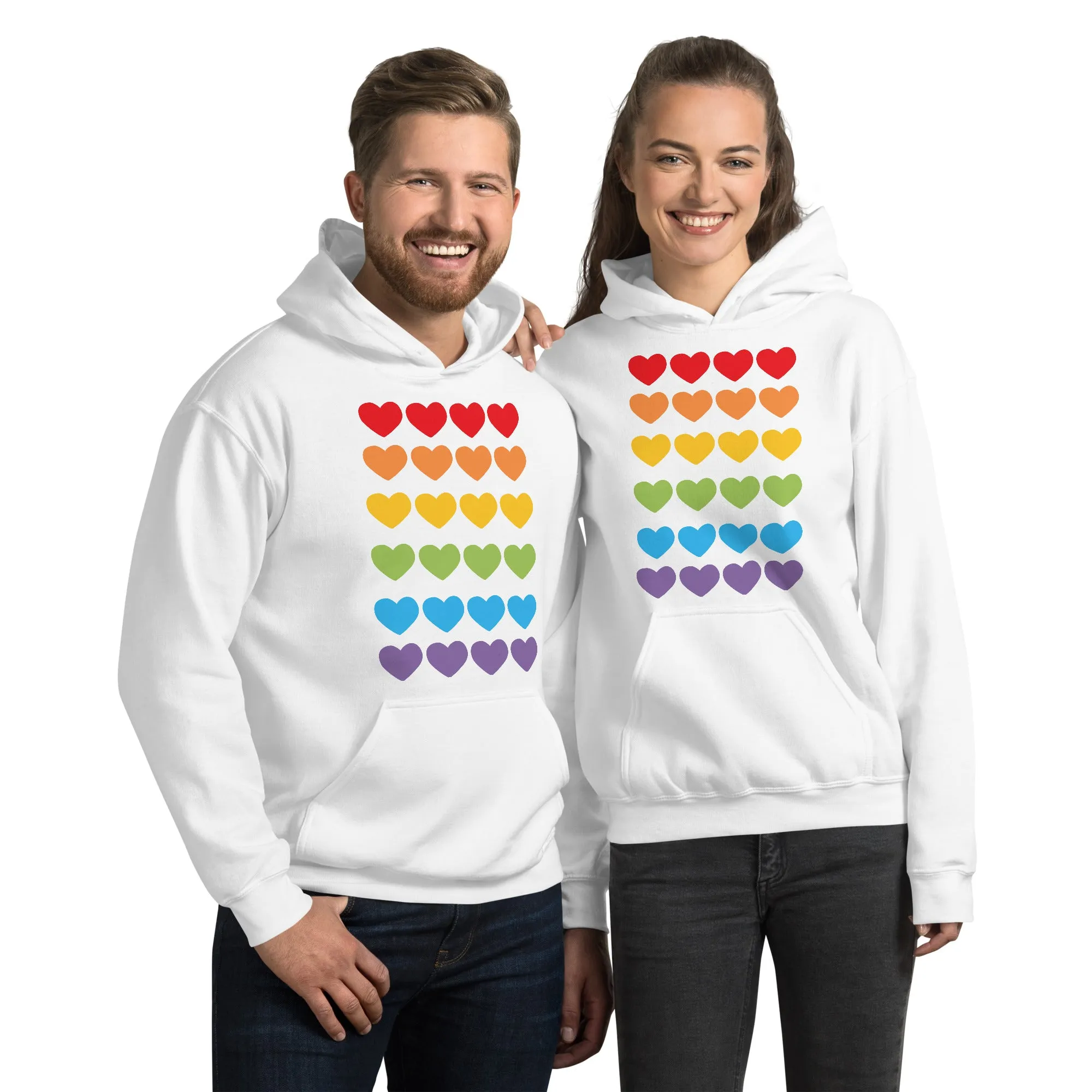 DUO MODERN "LGBTQ Pride Heart" Unisex Hoodie