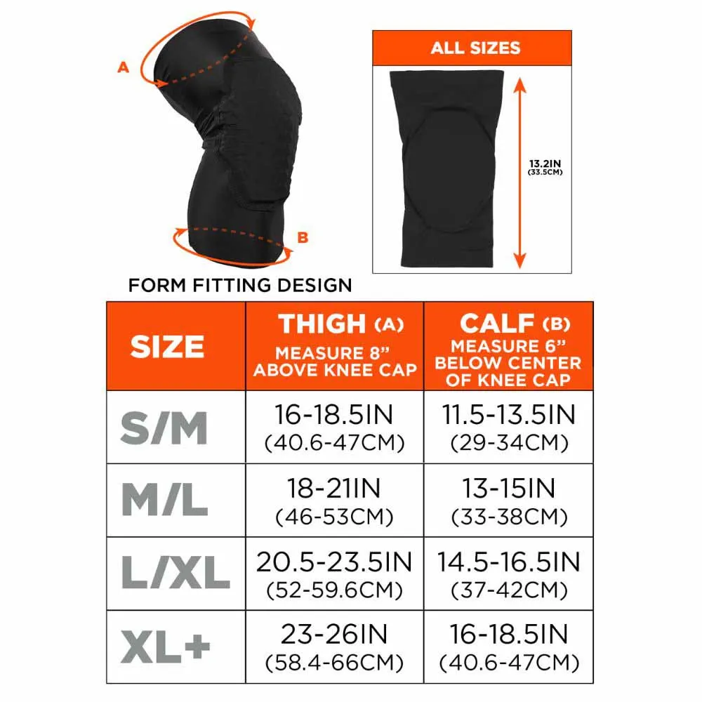 Ergodyne 18528 525 XL  Black Lightweight Knee Sleeves Pair
