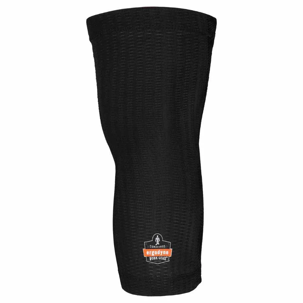 Ergodyne 18550 550 S/M Black Padded Knee Sleeves 3-Layer Foam Cap Pair