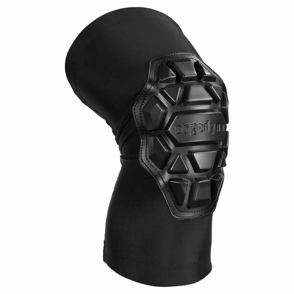 Ergodyne 18550 550 S/M Black Padded Knee Sleeves 3-Layer Foam Cap Pair