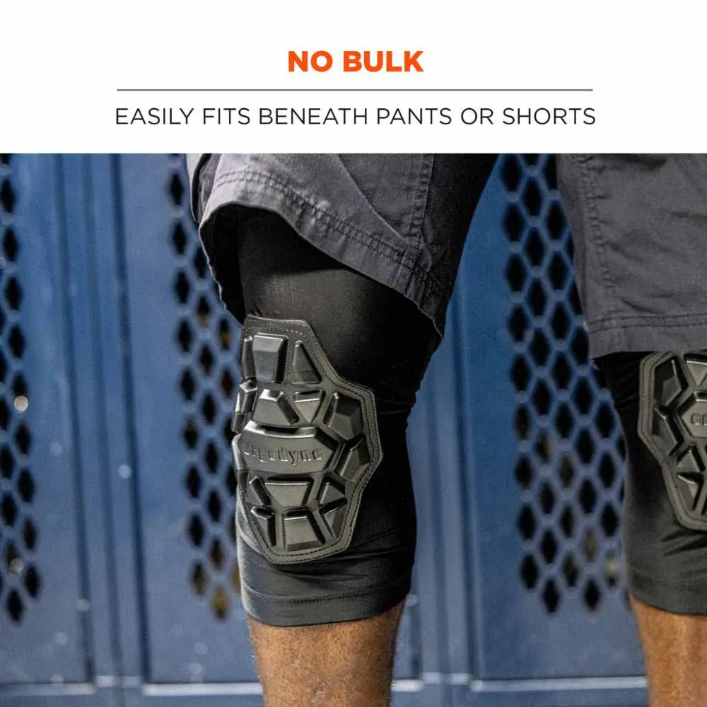 Ergodyne 18550 550 S/M Black Padded Knee Sleeves 3-Layer Foam Cap Pair