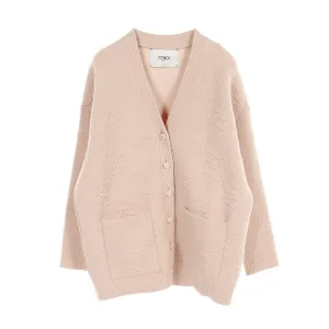 Fendi FF Logo Wool Rayon Cardigan