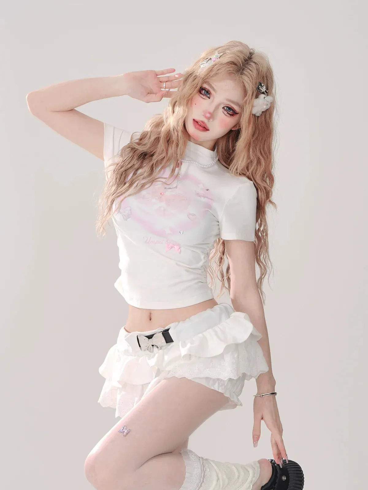 Girly Tops Heart Big Design