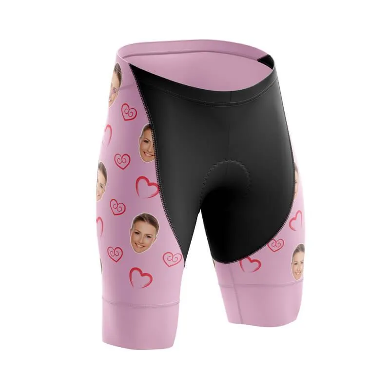 I heart you Custom Face Shorts (pink)
