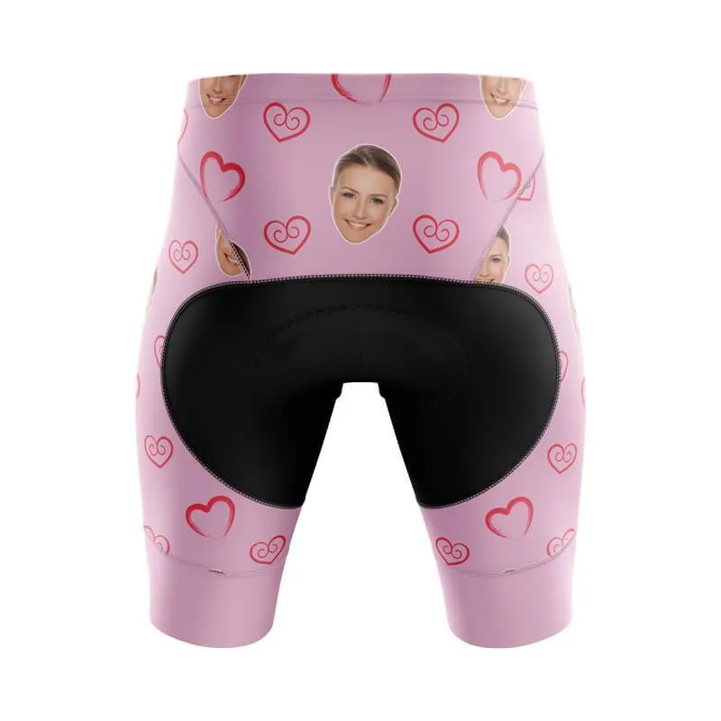 I heart you Custom Face Shorts (pink)