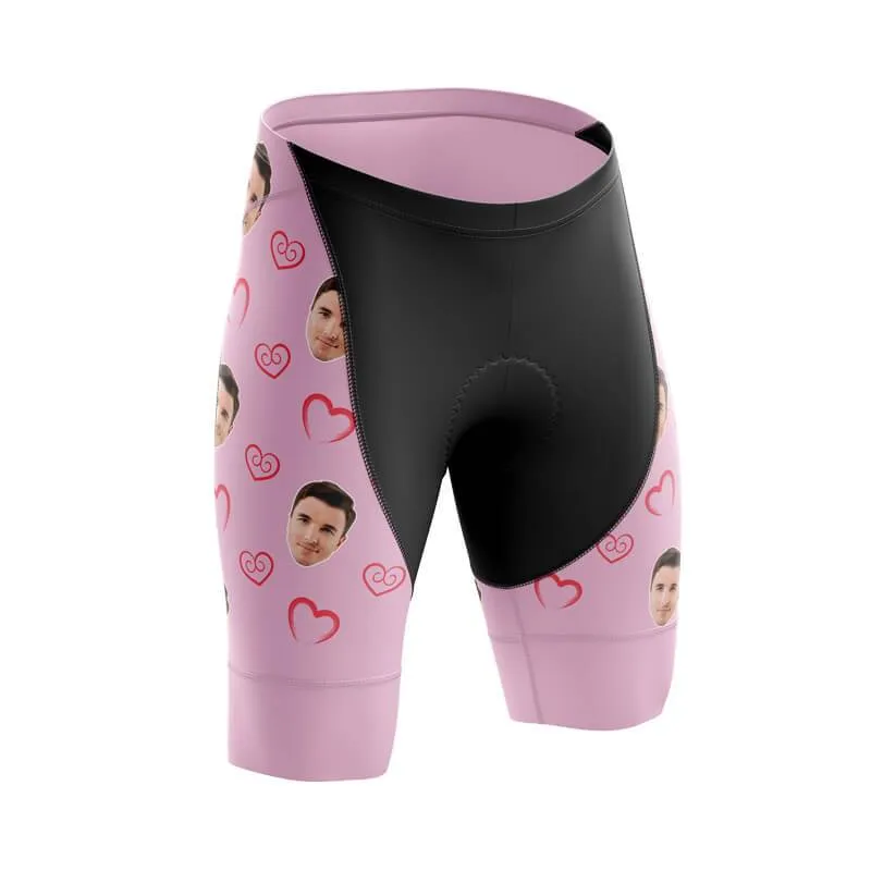 I heart you Custom Face Shorts (pink)
