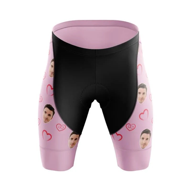 I heart you Custom Face Shorts (pink)