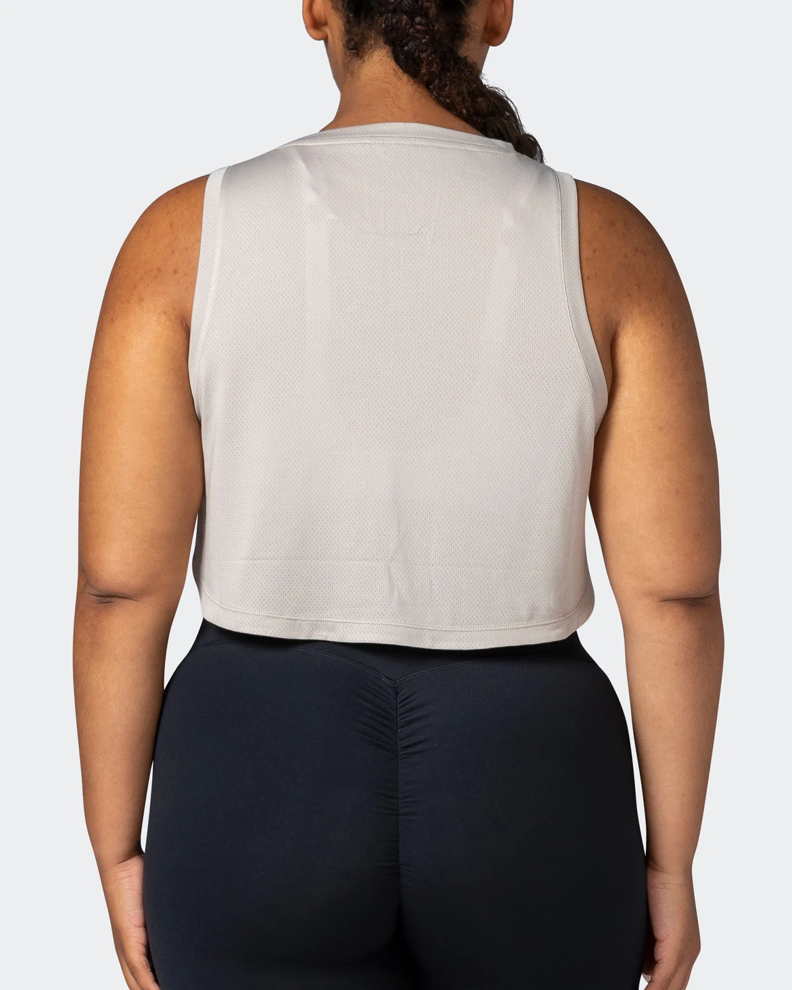 Limitless Cropped Training Tank - Bone