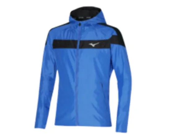 Mizuno Mens Hooded Running Jacket (Nebulas Blue)