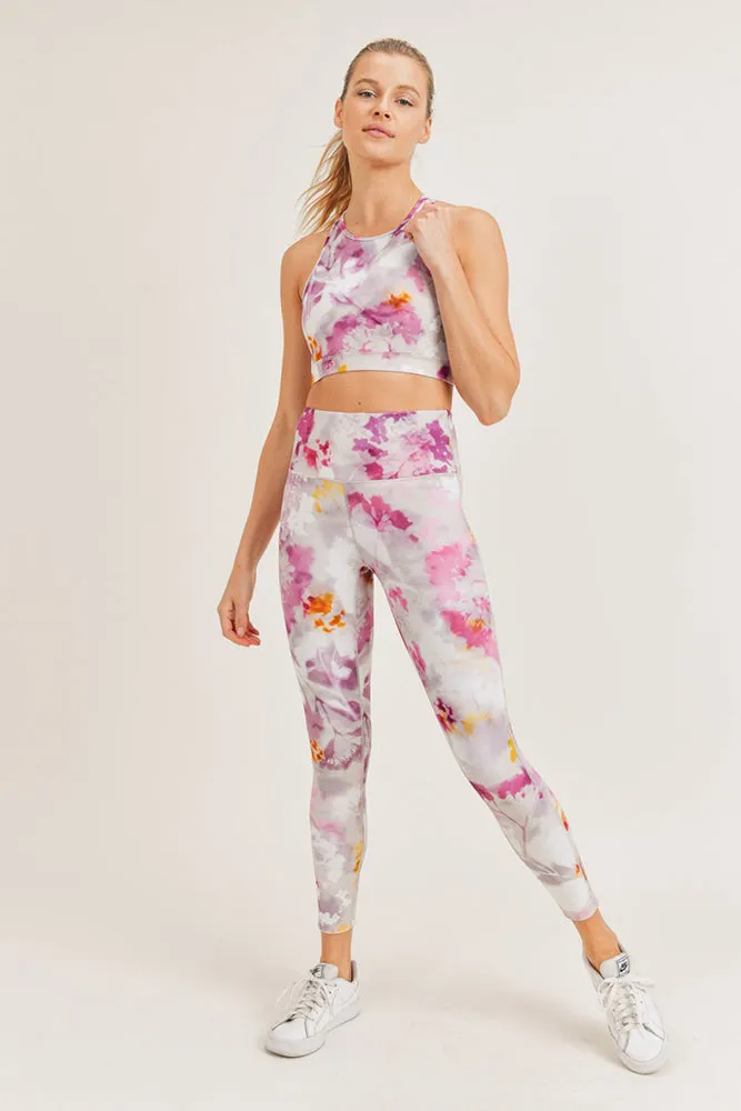 Mono B Watercolor Floral Sports Bra