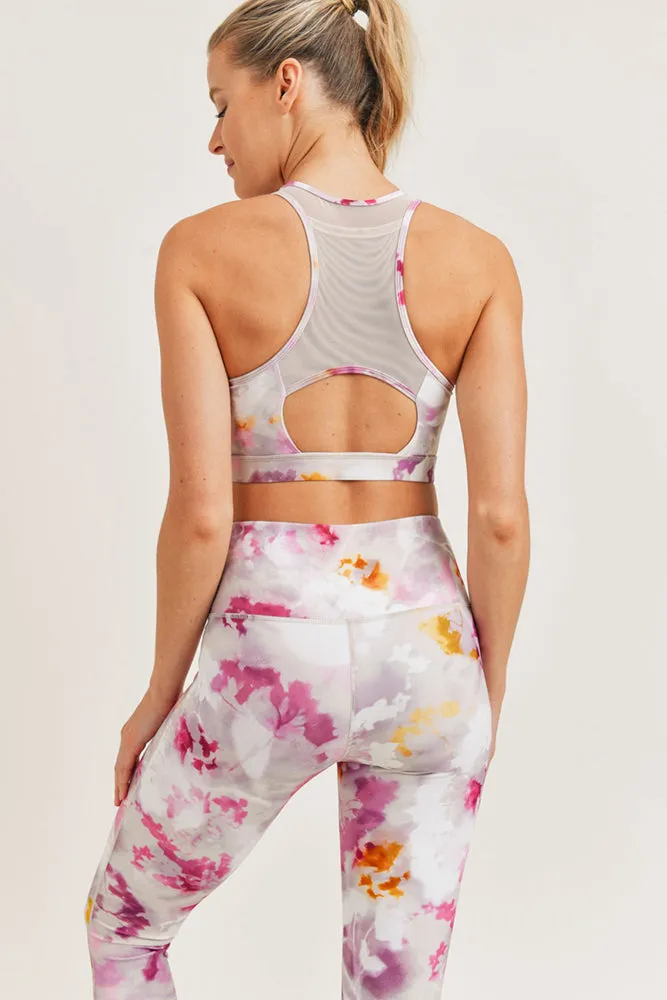 Mono B Watercolor Floral Sports Bra