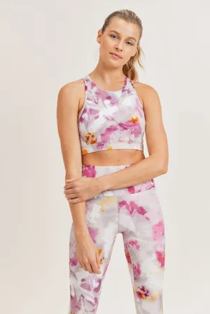 Mono B Watercolor Floral Sports Bra