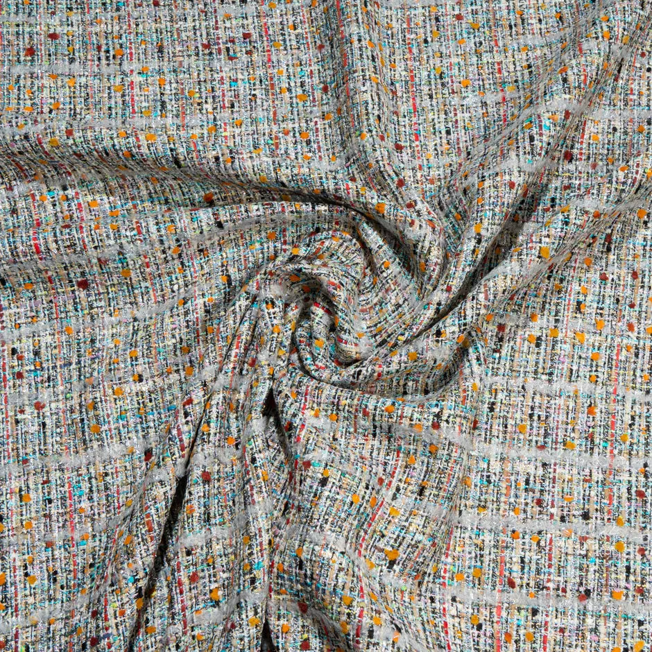 Multi-Coloured Metallic Mixed Fibre Bouclé