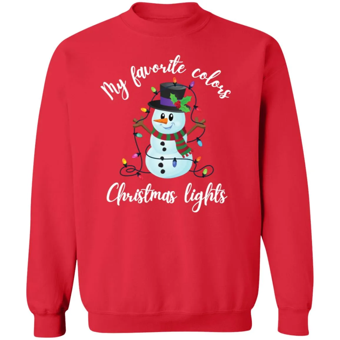 My Favorite Colors Snowman Soft Unisex Sweatshirt