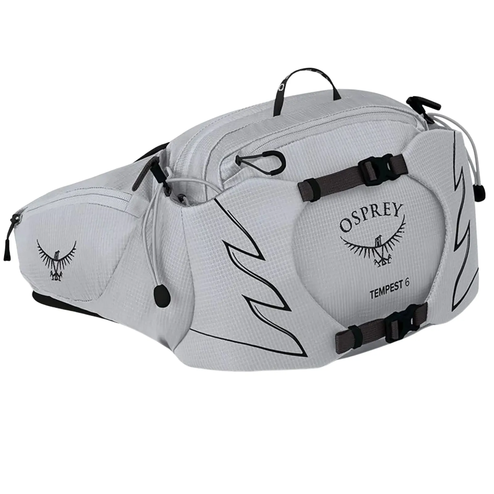 Osprey Tempest 6L Womens Lumbar Waist Pack in Aluminum Grey – Lightweight, Biostretch Hipbelt, Dual Bottle Sleeves