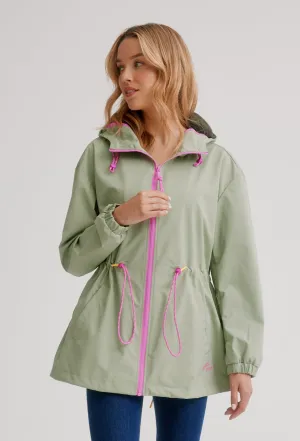 Packable Anorak Raincoat W/ Contrast Trim