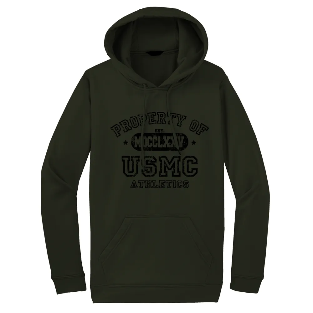 Property of USMC Adult Hoodie-Military Green
