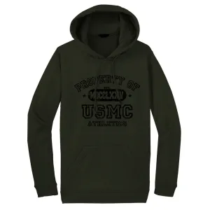 Property of USMC Adult Hoodie-Military Green
