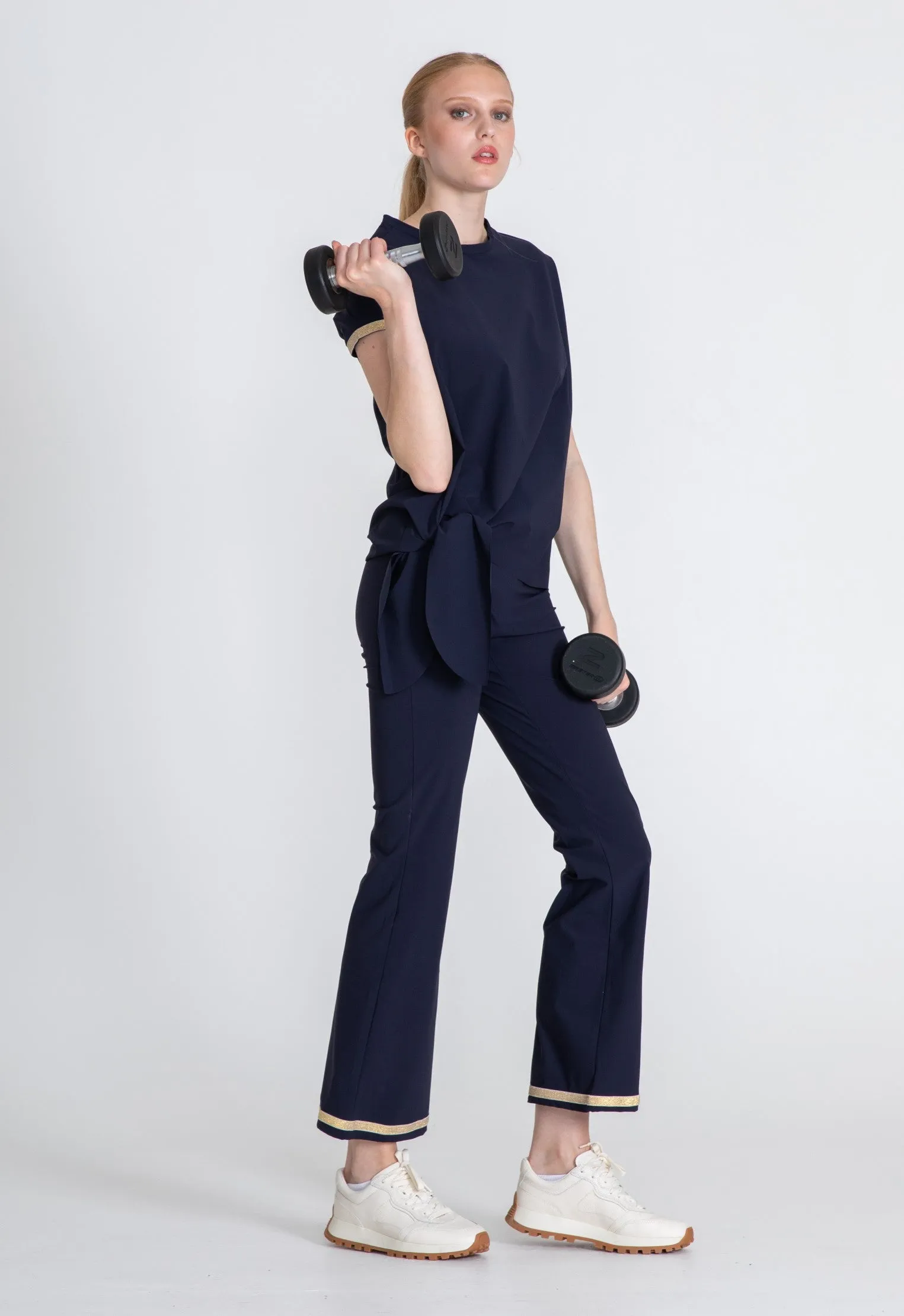 Queen Knot Sport Top Gold - Blue Opaque