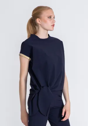Queen Knot Sport Top Gold - Blue Opaque