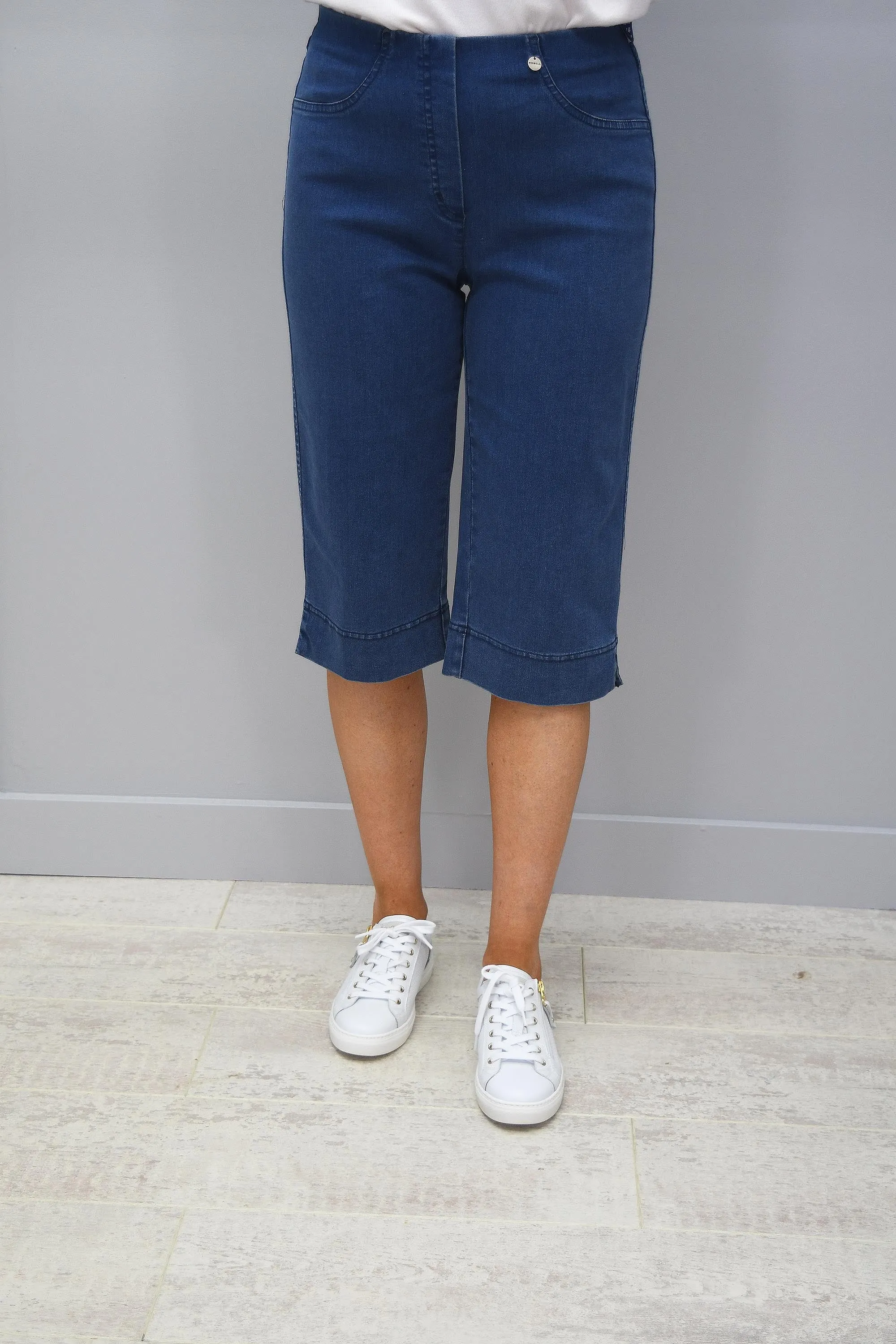 Robell Blue Denim Material Short - 51489 5448 64