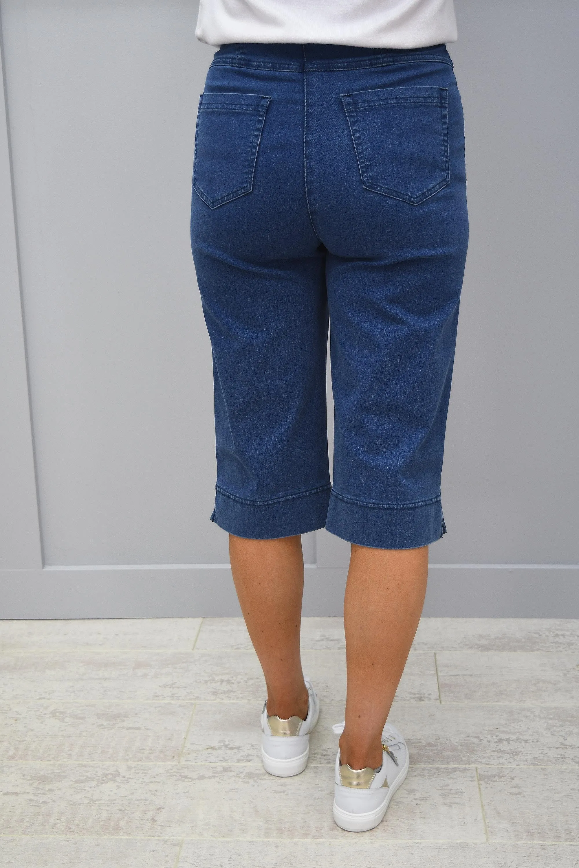 Robell Blue Denim Material Short - 51489 5448 64