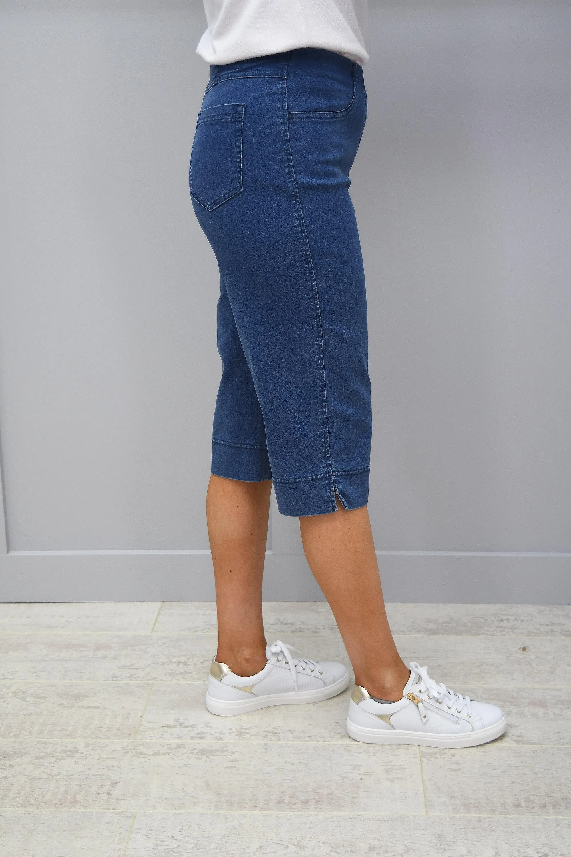 Robell Blue Denim Material Short - 51489 5448 64