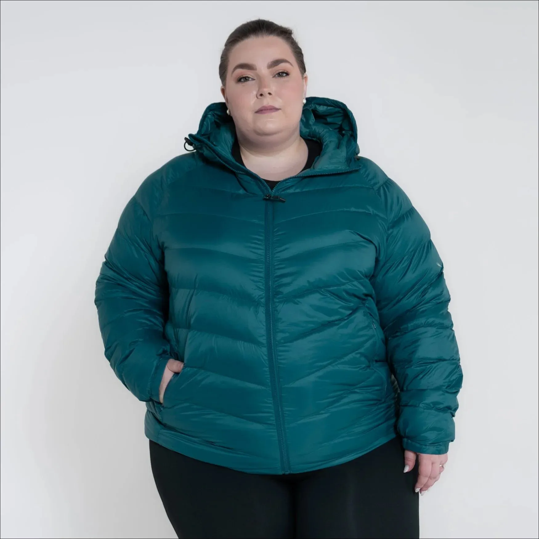 Snow Country Outerwear Womens Hooded Packable Down Jacket, Plus Size 1X-6X