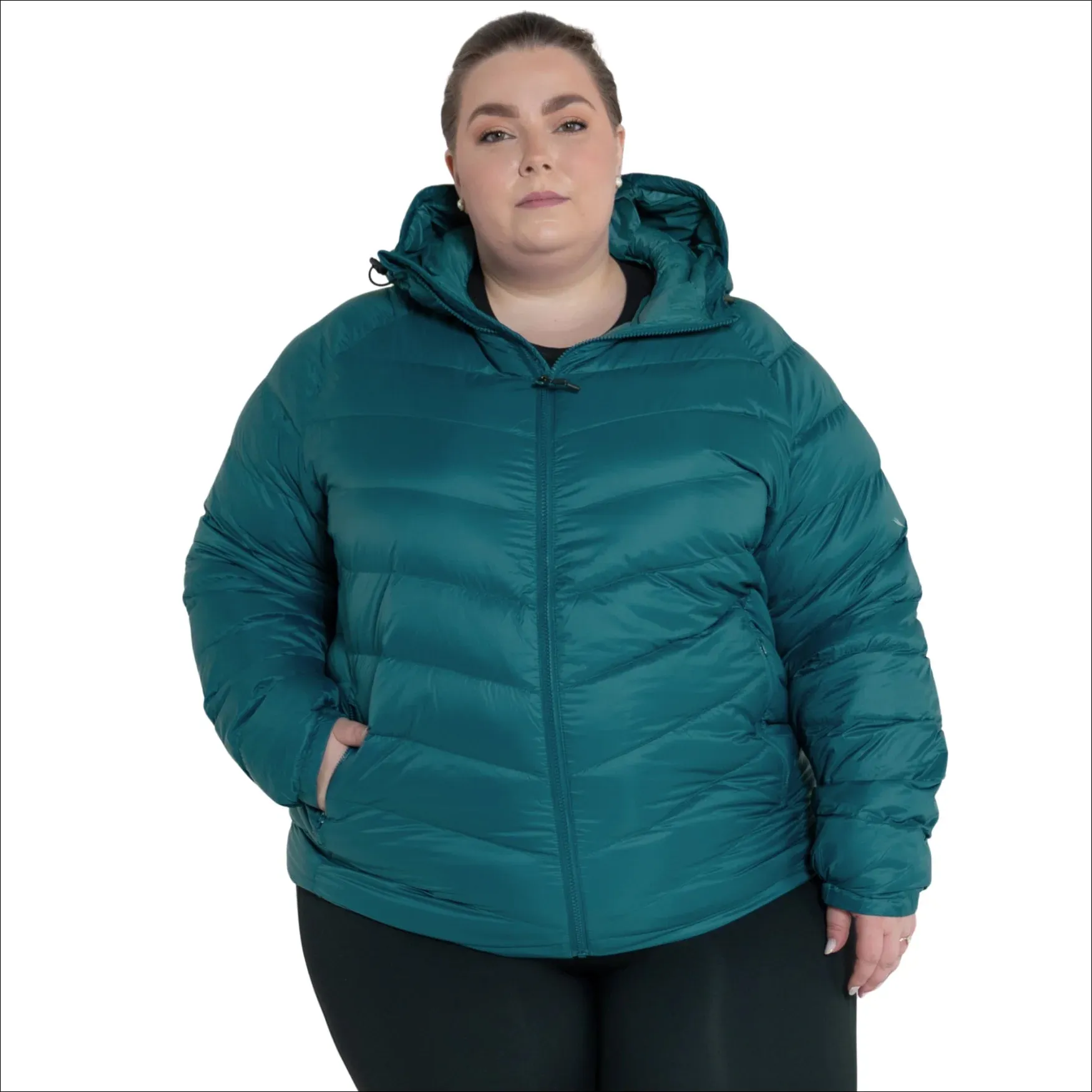 Snow Country Outerwear Womens Hooded Packable Down Jacket, Plus Size 1X-6X