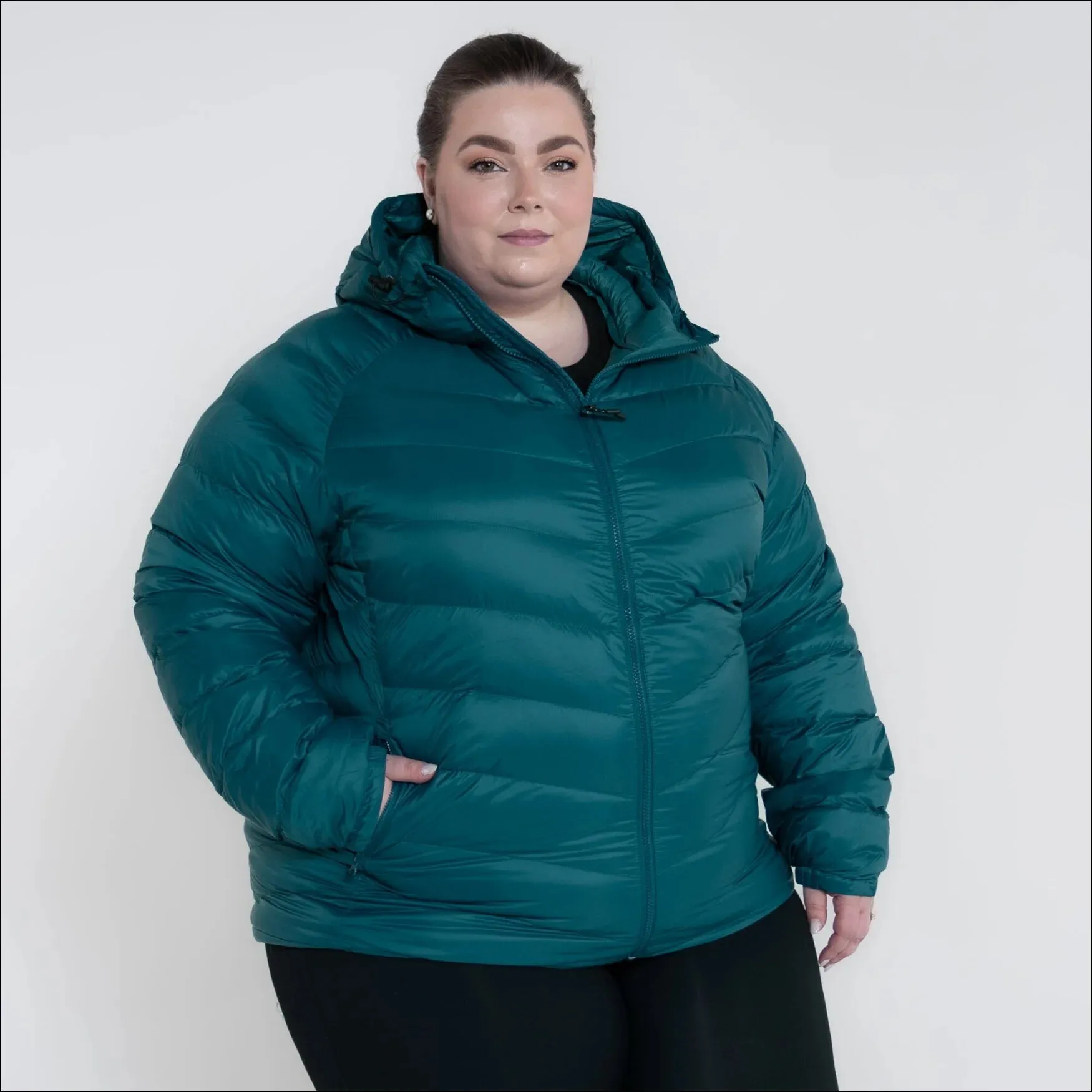 Snow Country Outerwear Womens Hooded Packable Down Jacket, Plus Size 1X-6X