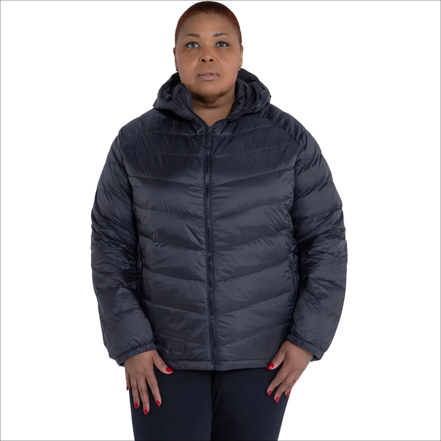 Snow Country Outerwear Womens Hooded Packable Down Jacket, Plus Size 1X-6X